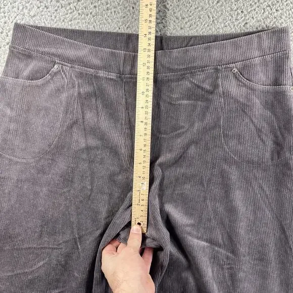 Quacker Factory Jeanne Bice Corduroy Pull On Pants Embellished XL Short 40x28 - Picture 8 of 9